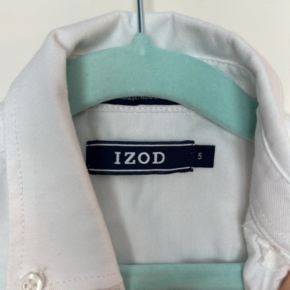 IZOD SZ5 BUTTON DOWN WHITE SHIRT - Picture 2 of 3